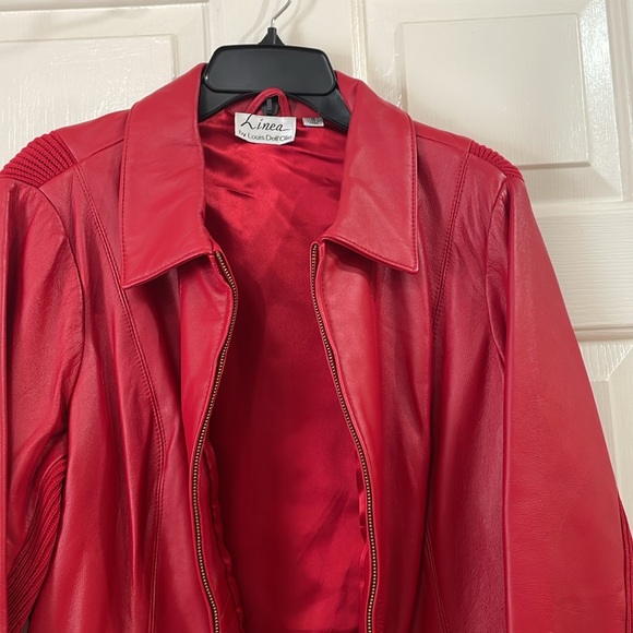 NWT Linea Red Leather Jacket - Picture 5 of 9
